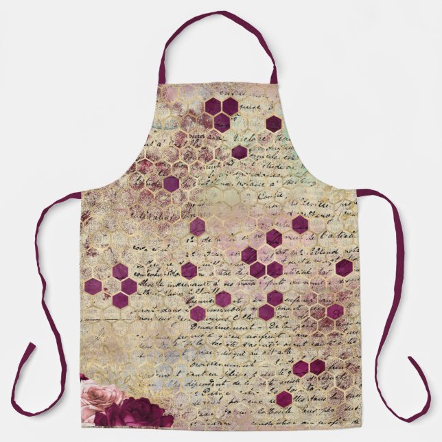 Design der Bienenreihe Burgundy 8 Schürze (Vorderseite)