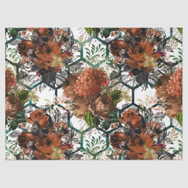 Design der Bienenreihe Holz 61 Seidenpapier (Vorderseite)