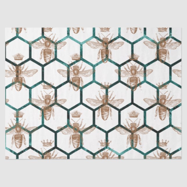 Design der Bienenreihe Holz 64 Seidenpapier (Vorderseite)