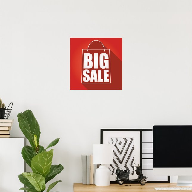 Design der Big Sale Red Retail Bag Poster (Von Creator hochgeladen)