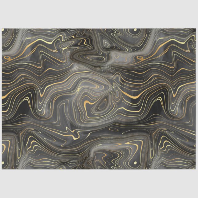 Design der Black and Gold Strata Serie 11 Seidenpapier (Vorderseite)
