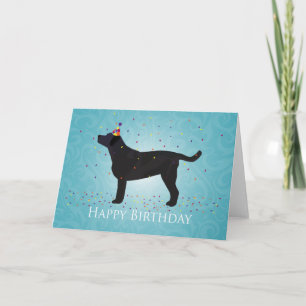 Design der Black Lab Happy Birthday Card Karte