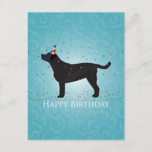 Design der Black Lab Happy Birthday Card Postkarte
