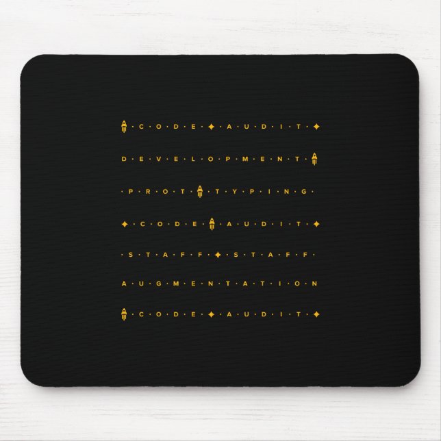 Design der Black Orange Protovate Services Mousepad (Vorne)