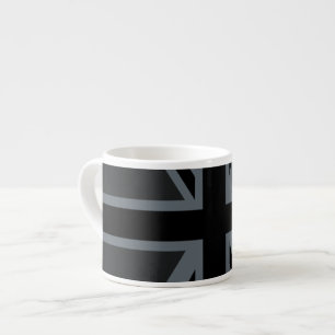 Design der Black Union Jack Flag Espressotasse