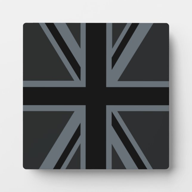 Design der Black Union Jack Flag Fotoplatte (Vorderseite)