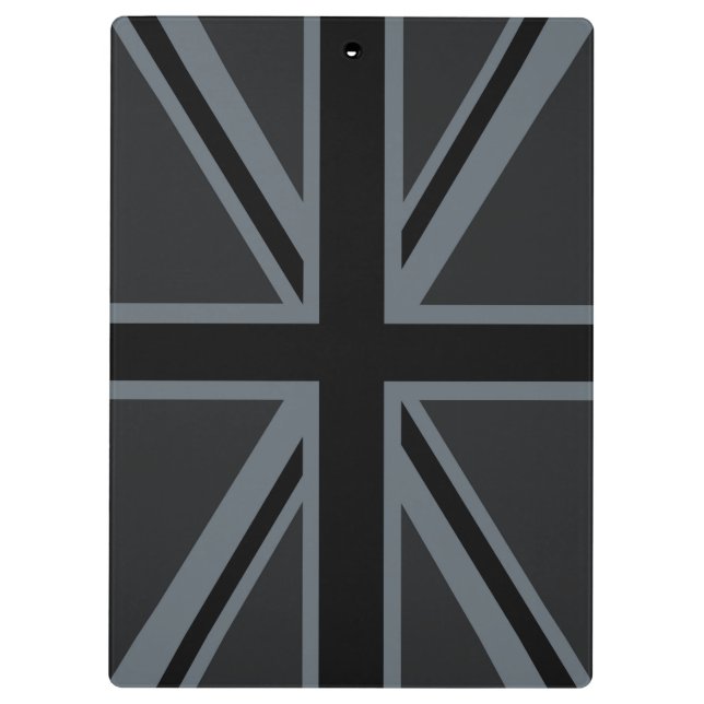 Design der Black Union Jack Flag Klemmbrett (Rückseite)