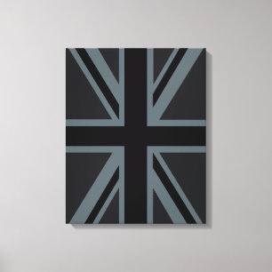 Design der Black Union Jack Flag Leinwanddruck
