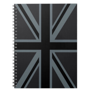 Design der Black Union Jack Flag Notizblock