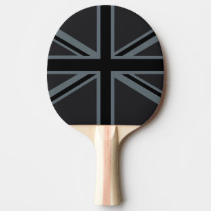 Design der Black Union Jack Flag Tischtennis Schläger