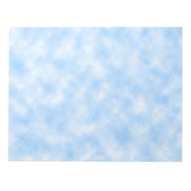 Design der Blau- und Weißwolken Notizblock (Vorderseite)