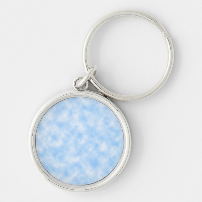 Design der Blau- und Weißwolken Schlüsselanhänger (Vorne)