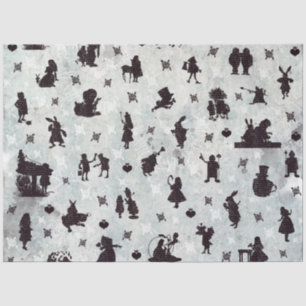 Design der blauen Alice im Wunderland 10 Seidenpapier