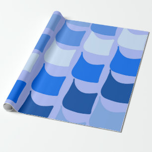 Design der blauen naukalen Themed Flag Geschenkpapier