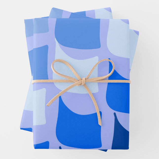 Design der blauen naukalen Themed Flag Geschenkpapier Set (Beispiel)