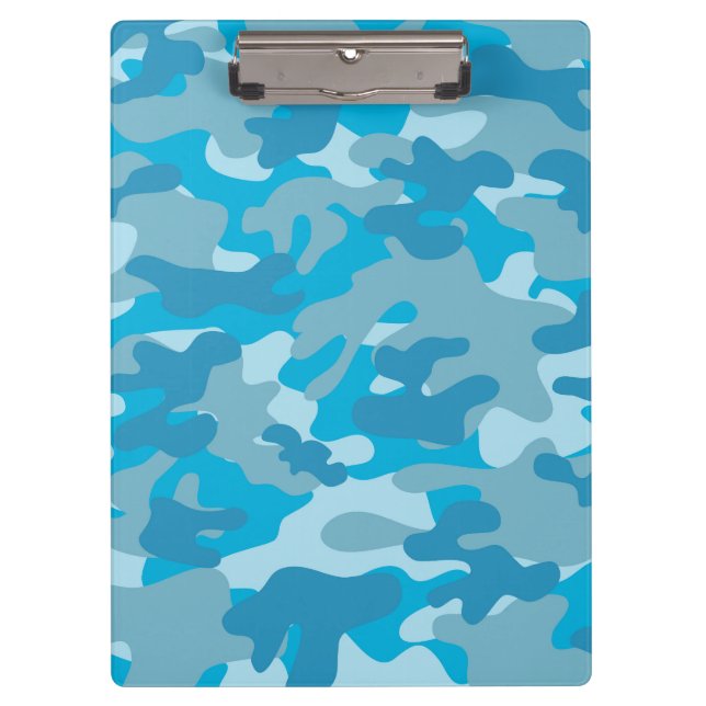 Design der blauen und grauen Camouflage Klemmbrett (Vorderseite)