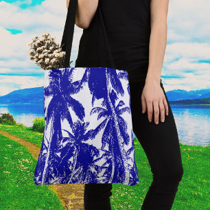 Design der Blauen und weißen Palmen