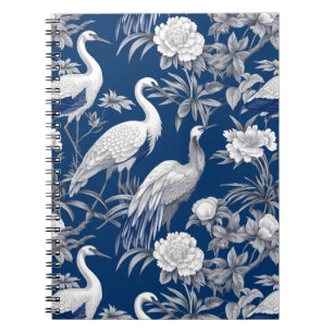 Design der Blue and White Chinoserie Series 7 Notizblock