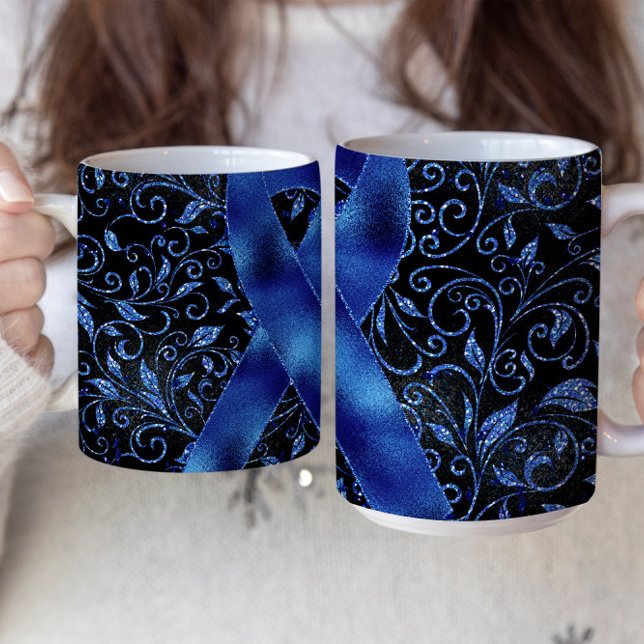 Design der Blue Awareness Ribbon Tasse (Von Creator hochgeladen)