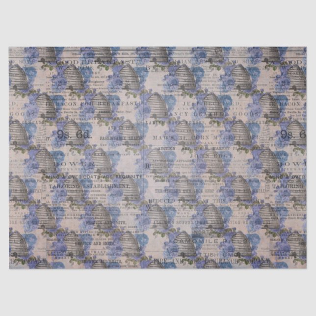 Design der Blue Bee Serie 3 Seidenpapier (Vorderseite)