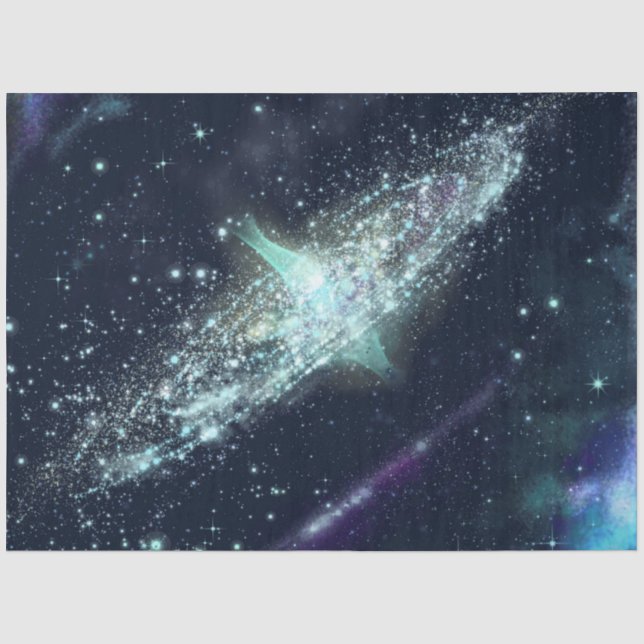 Design der Blue Galaxy Serie 8 Seidenpapier (Vorderseite)