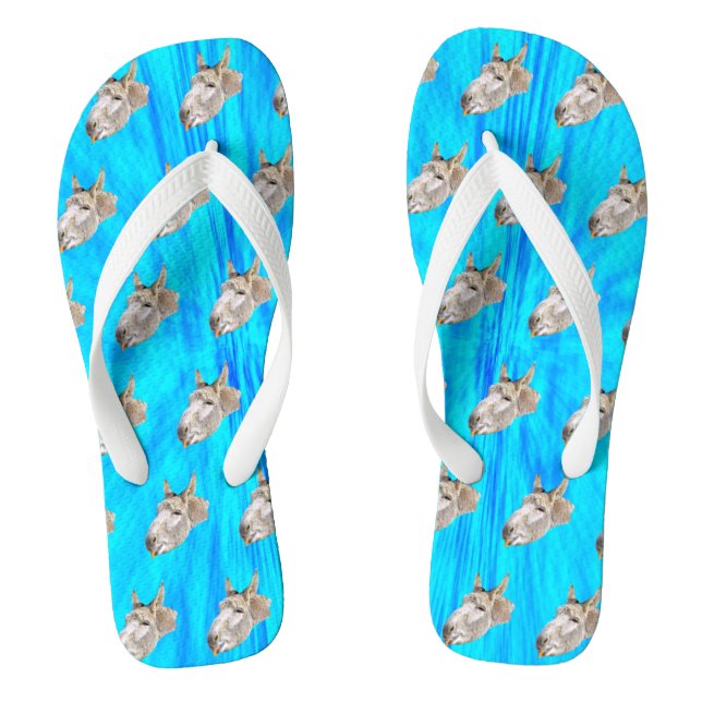 Design der Blue Gefärbte Krawatte Donkey, Flip Flops (Fußbett)