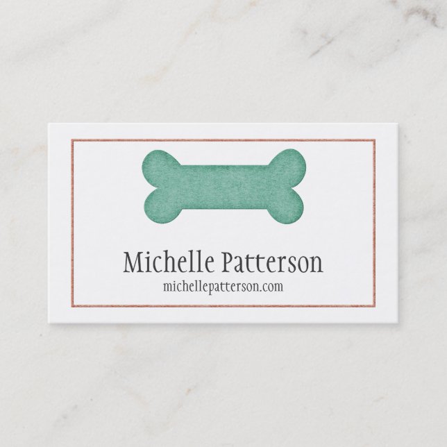 Design der "Blue/Pink Dog Bone Business Card" Visitenkarte (Vorderseite)