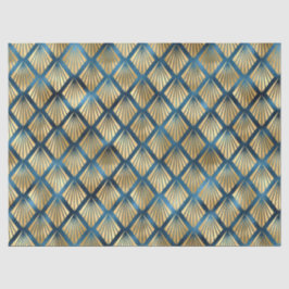 Design der Blue und Gold Leopard Serie 10 Seidenpapier