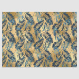 Design der Blue und Gold Leopard Serie 11 Seidenpapier