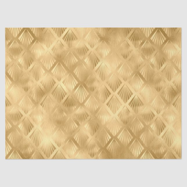 Design der Blue und Gold Leopard Serie 13 Seidenpapier (Vorderseite)