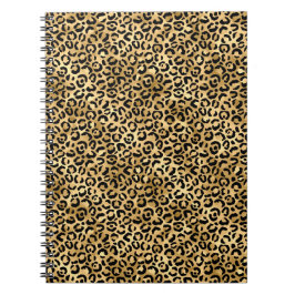 Design der Blue und Gold Leopard Serie 2 Notizblock