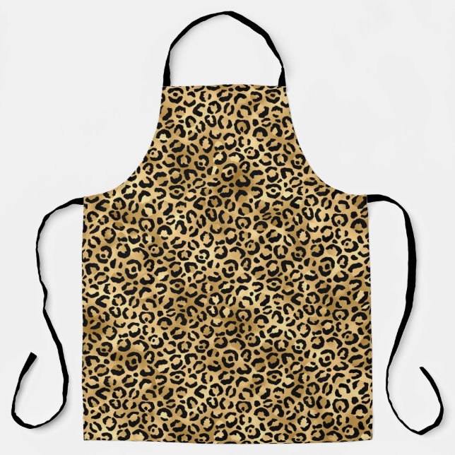 Design der Blue und Gold Leopard Serie 2 Schürze (Vorderseite)