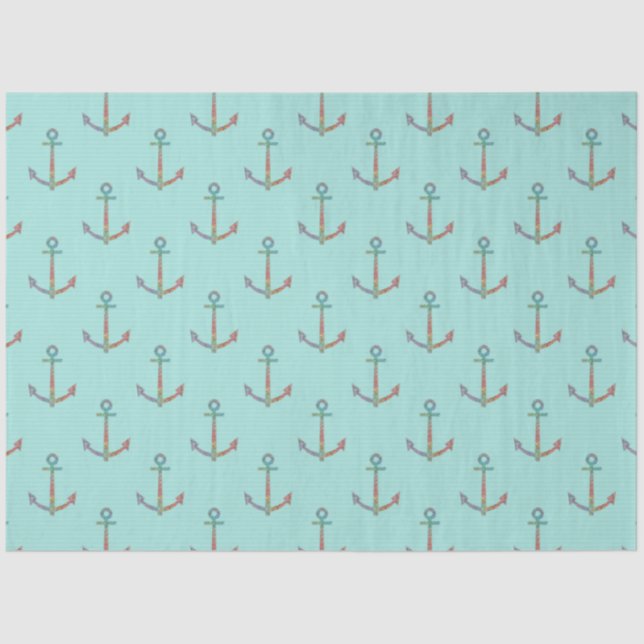 Design der Blue und Gold Nautical Series 10 Seidenpapier (Vorderseite)