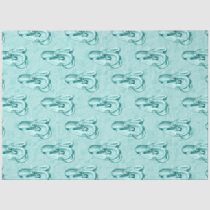Design der Blue und Gold Nautical Series 14 Seidenpapier