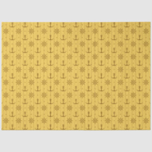 Design der Blue und Gold Nautical Series 9 Seidenpapier