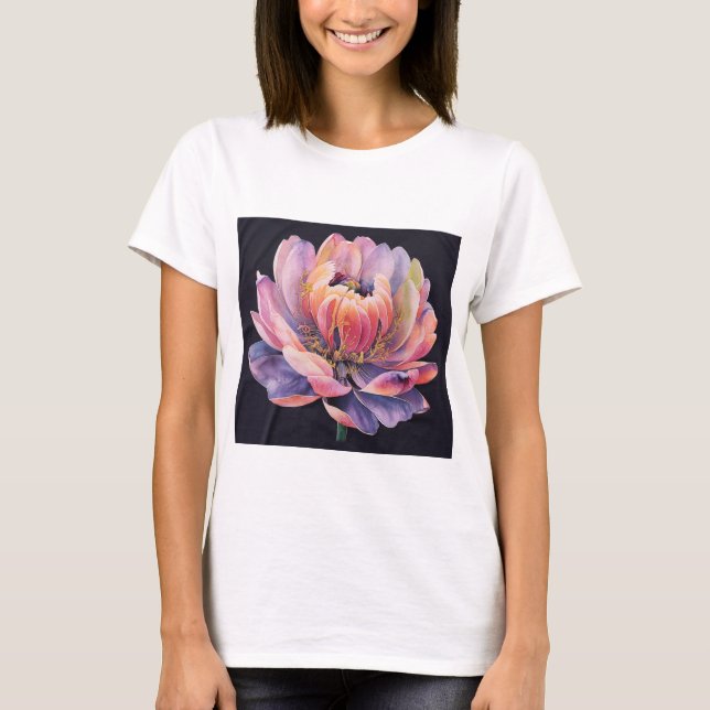 Design der Blume für Frauen im T - Shirt (Vorderseite)