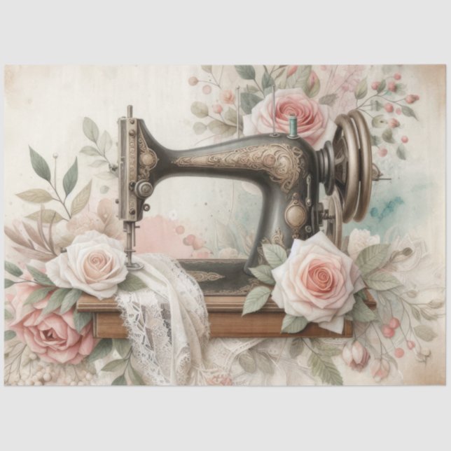 Design der Blumensägemaschine 2 Seidenpapier (Vorderseite)