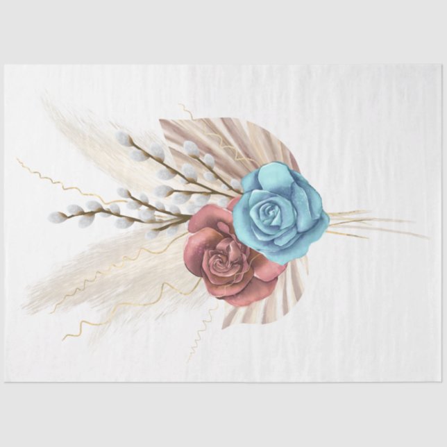 Design der Boho Bouquet-Serie 9 Seidenpapier (Vorderseite)