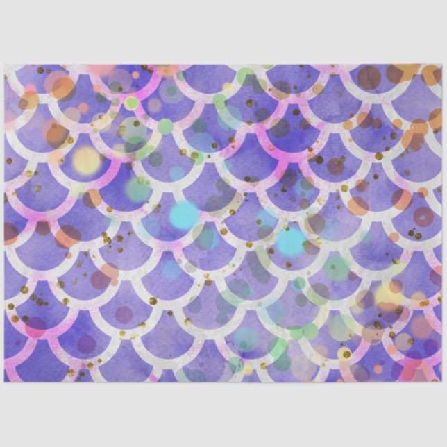 Design der Bokeh-Mermaid-Serie 6 Seidenpapier (Vorderseite)