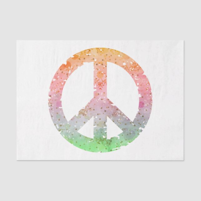 Design der Bokeh Peace Sign Series 7 Seidenpapier (Vorderseite)