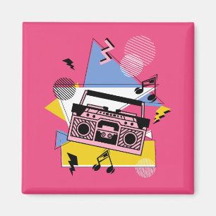Design der Boombox im Retro-Stil Magnet