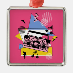 Design der Boombox im Retro-Stil Ornament Aus Metall