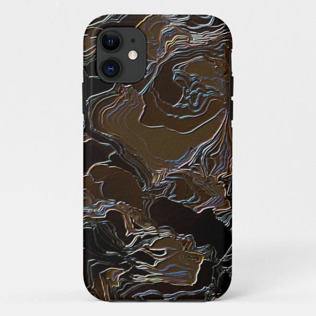 Design der braunen Camouflage Case-Mate iPhone Hülle (Rückseite)