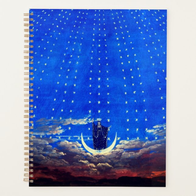 Design der Bühne für Mozarts Oper Magic Flute Planer (Vorderseite)
