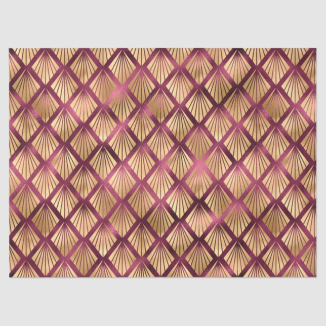 Design der Burgundy- und Gold Leopard-Serie 15 Seidenpapier (Vorderseite)