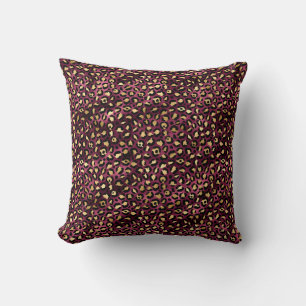 Design der Burgundy- und Gold Leopard-Serie 1 Kissen