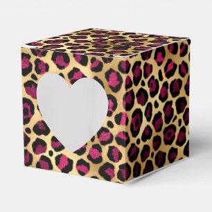Design der Burgundy- und Gold Leopard-Serie 2 Geschenkschachtel