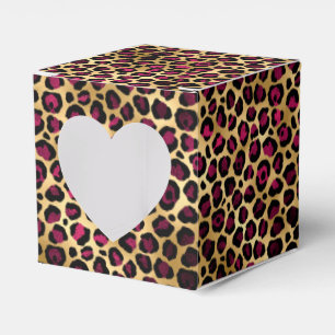 Design der Burgundy- und Gold Leopard-Serie 2 Geschenkschachtel