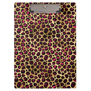 Design der Burgundy- und Gold Leopard-Serie 2 Klemmbrett