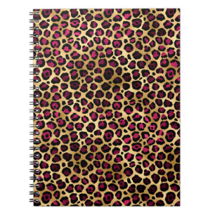 Design der Burgundy- und Gold Leopard-Serie 2 Notizblock